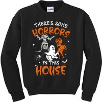 Theres Some Horrors In This House Ghost Pumpkin Halloween Kids Sweatshirt