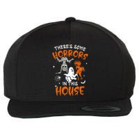 Theres Some Horrors In This House Ghost Pumpkin Halloween Wool Snapback Cap