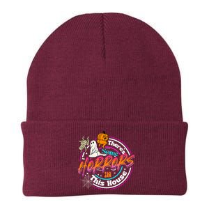 Theres Some Horrors In This House Funny Humor Halloween Knit Cap Winter Beanie