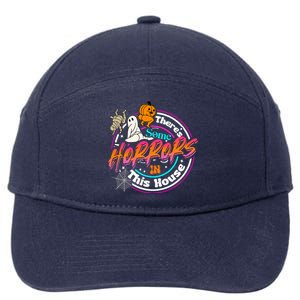 Theres Some Horrors In This House Funny Humor Halloween 7-Panel Snapback Hat