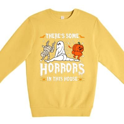 Theres Some Horrors In This House Halloween Spooky Season Premium Crewneck Sweatshirt