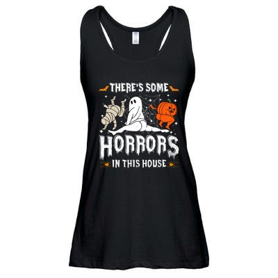 Theres Some Horrors In This House Halloween Spooky Season Ladies Essential Flowy Tank