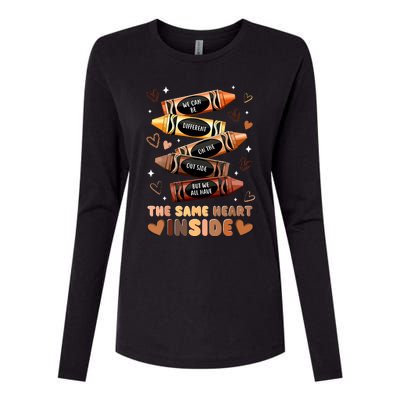 The Same Heart Inside Womens Cotton Relaxed Long Sleeve T-Shirt