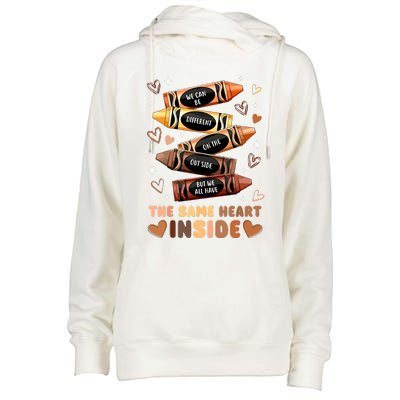 The Same Heart Inside Womens Funnel Neck Pullover Hood