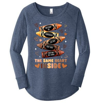 The Same Heart Inside Women's Perfect Tri Tunic Long Sleeve Shirt