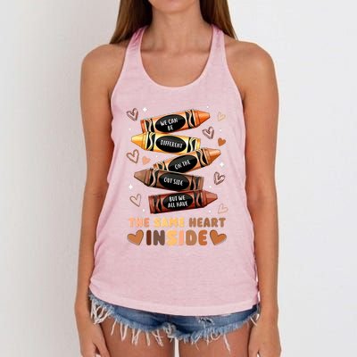 The Same Heart Inside Women's Knotted Racerback Tank