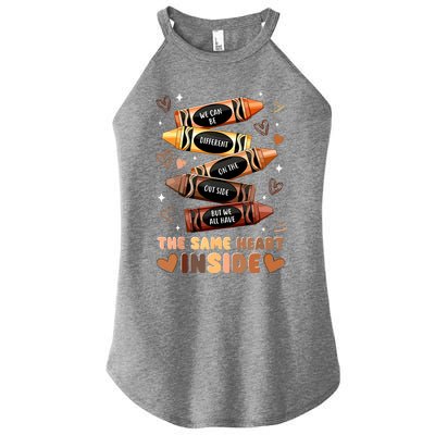 The Same Heart Inside Women's Perfect Tri Rocker Tank