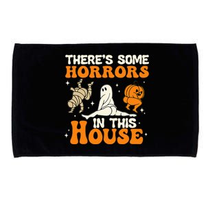 Theres Some Horrors In This House Funny Humor Halloween Microfiber Hand Towel