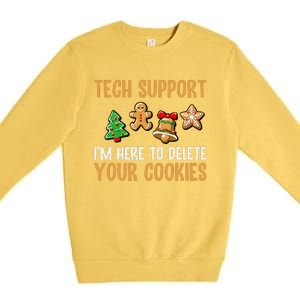 Tech Support Here To Delete Cookies Christmas Xmas Premium Crewneck Sweatshirt