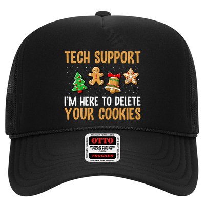 Tech Support Here To Delete Cookies Christmas Xmas Trucker Hat