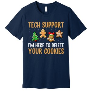 Tech Support Here To Delete Cookies Christmas Xmas Premium T-Shirt