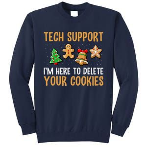 Tech Support Here To Delete Cookies Christmas Xmas Tall Sweatshirt