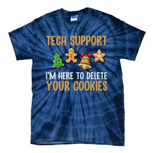 Tech Support Here To Delete Cookies Christmas Xmas Tie-Dye T-Shirt