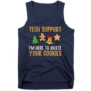 Tech Support Here To Delete Cookies Christmas Xmas Tank Top