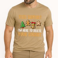 Tech Support Here To Delete Cookies Christmas Xmas Cooling Performance Crew T-Shirt