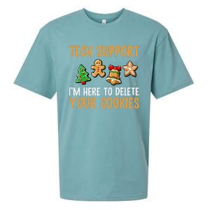 Tech Support Here To Delete Cookies Christmas Xmas Sueded Cloud Jersey T-Shirt