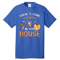 Theres Some Horrors In This House Ghost Pumpkin Halloween Tall T-Shirt