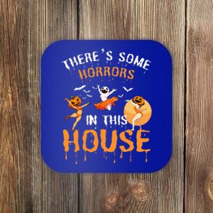 Theres Some Horrors In This House Ghost Pumpkin Halloween Coaster