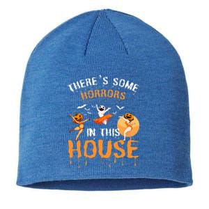 Theres Some Horrors In This House Ghost Pumpkin Halloween Sustainable Beanie