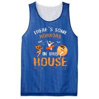 Theres Some Horrors In This House Ghost Pumpkin Halloween Mesh Reversible Basketball Jersey Tank