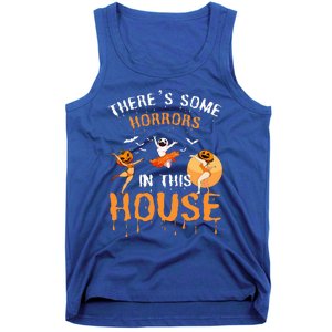 Theres Some Horrors In This House Ghost Pumpkin Halloween Tank Top