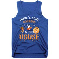 Theres Some Horrors In This House Ghost Pumpkin Halloween Tank Top