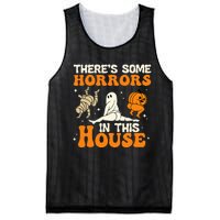 Theres Some Horrors In This House Funny Humor Halloween Mesh Reversible Basketball Jersey Tank