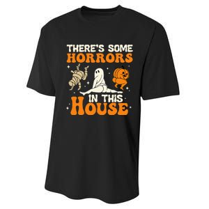 Theres Some Horrors In This House Funny Humor Halloween Performance Sprint T-Shirt