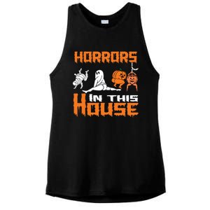 ThereS Some Horrors In This House Funny Halloween Gift Ladies PosiCharge Tri-Blend Wicking Tank