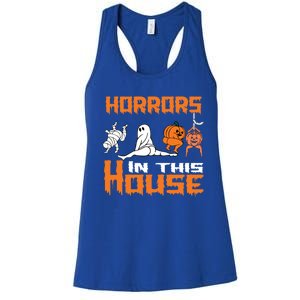 ThereS Some Horrors In This House Funny Halloween Gift Women's Racerback Tank