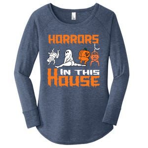 ThereS Some Horrors In This House Funny Halloween Gift Women's Perfect Tri Tunic Long Sleeve Shirt