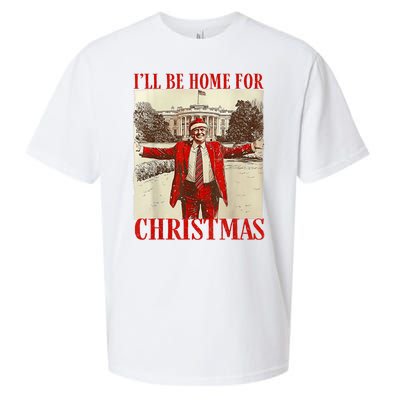 Trump Santa Ill Be Home For Christmas Sueded Cloud Jersey T-Shirt