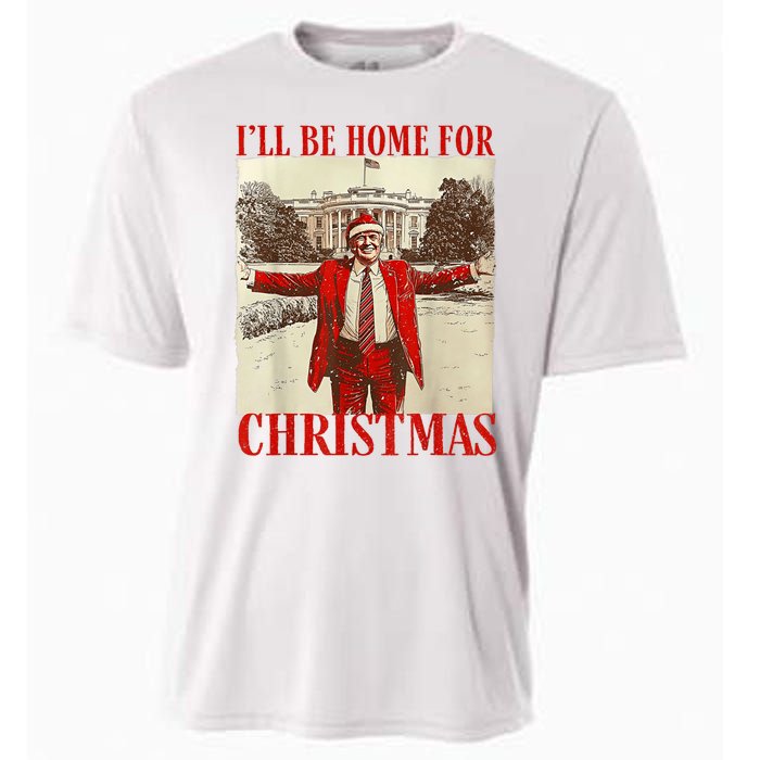 Trump Santa Ill Be Home For Christmas Cooling Performance Crew T-Shirt