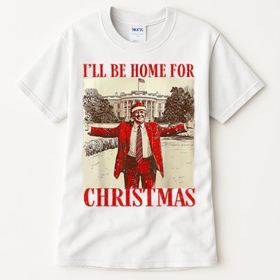 Trump Santa Ill Be Home For Christmas Tall T-Shirt