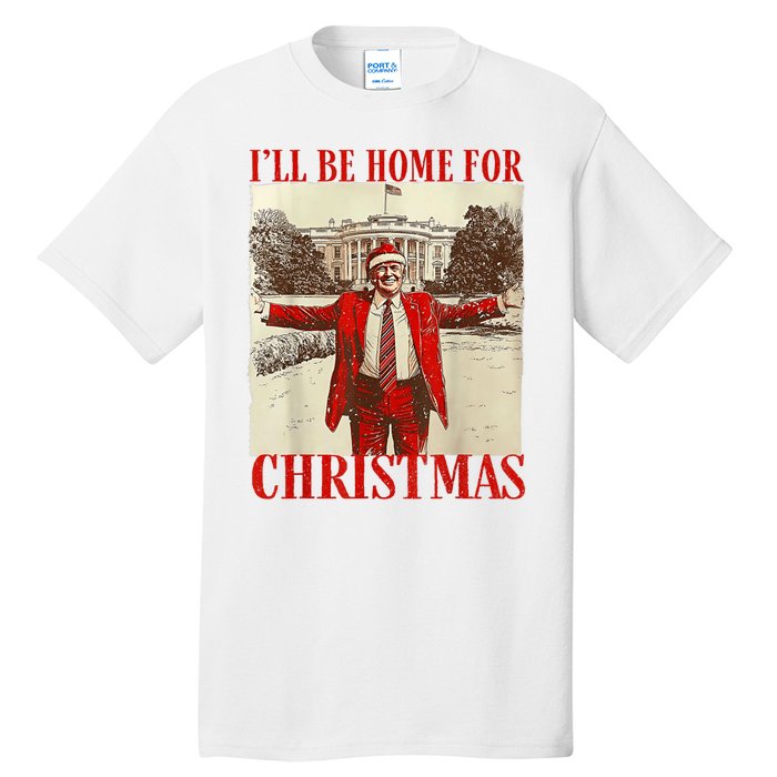 Trump Santa Ill Be Home For Christmas Tall T-Shirt