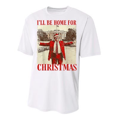 Trump Santa Ill Be Home For Christmas Performance Sprint T-Shirt