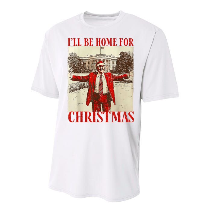 Trump Santa Ill Be Home For Christmas Performance Sprint T-Shirt