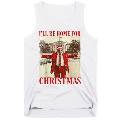 Trump Santa Ill Be Home For Christmas Tank Top