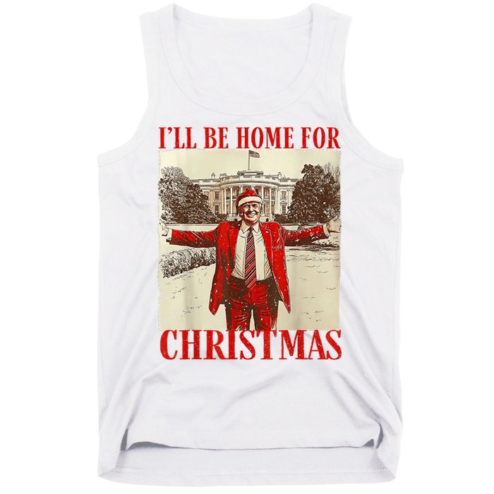 Trump Santa Ill Be Home For Christmas Tank Top