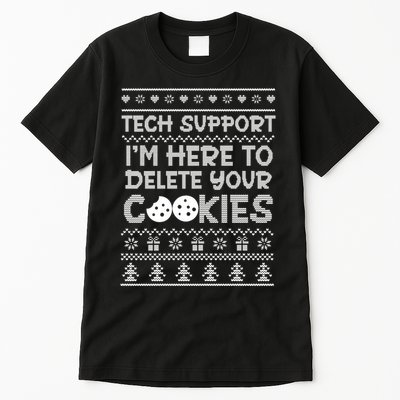Tech Support IM Here To Delete Your Cookies Christmas Xmas Tall T-Shirt