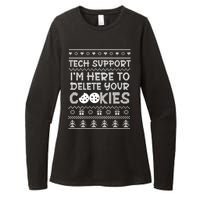 Tech Support IM Here To Delete Your Cookies Christmas Xmas Womens CVC Long Sleeve Shirt