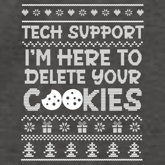Tech Support IM Here To Delete Your Cookies Christmas Xmas Vector Backpack