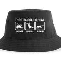 The Struggle Is Real Funny TRex Sustainable Bucket Hat