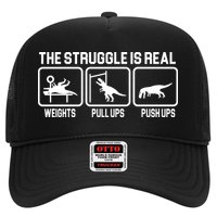 The Struggle Is Real Funny TRex Trucker Hat