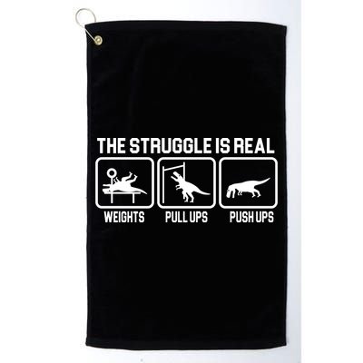 The Struggle Is Real Funny TRex Golf Towel