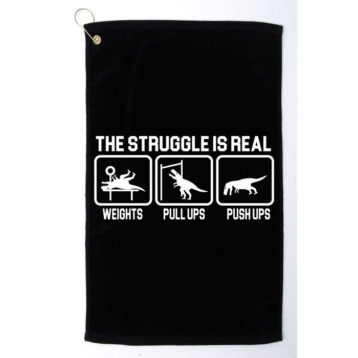 The Struggle Is Real Funny TRex Golf Towel