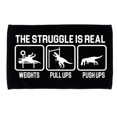 The Struggle Is Real Funny TRex Microfiber Hand Towel
