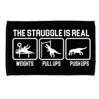 The Struggle Is Real Funny TRex Microfiber Hand Towel