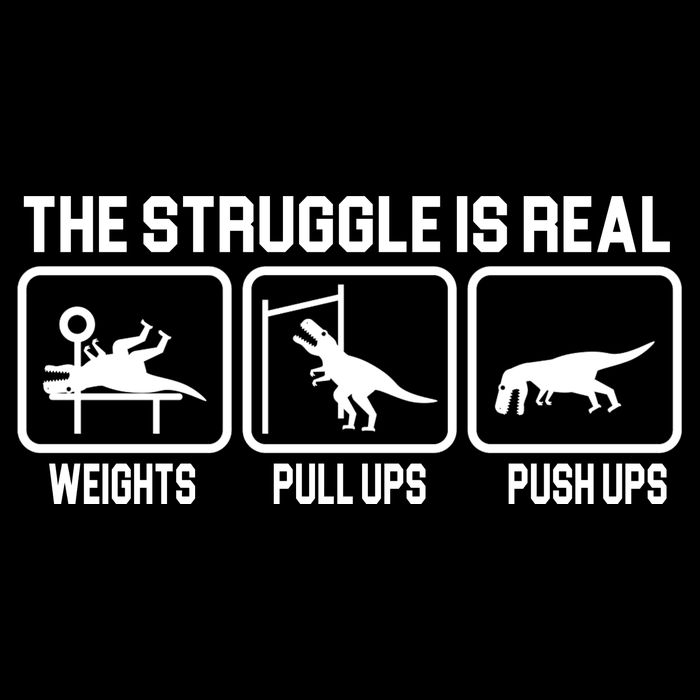 The Struggle Is Real Funny TRex Wool Snapback Cap