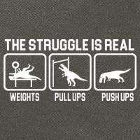 The Struggle Is Real Funny TRex Cotton Canvas Backpack